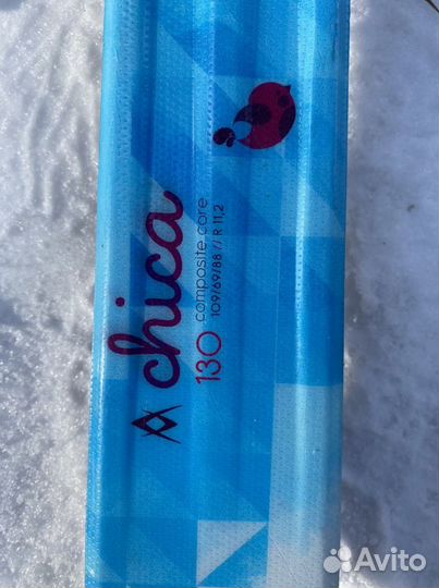 Горные лыжи детские 130 + ботинки + палки