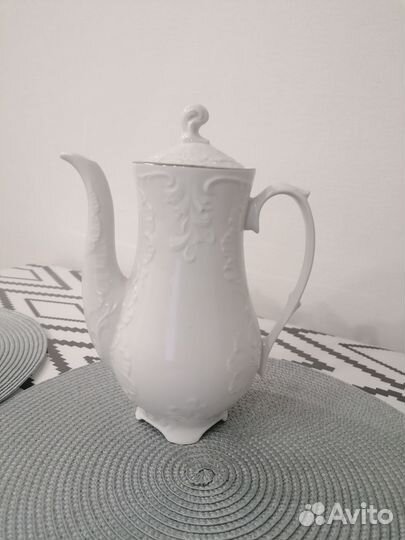 Кофейный сервиз 14 пред, фарфор Cmielow Польша