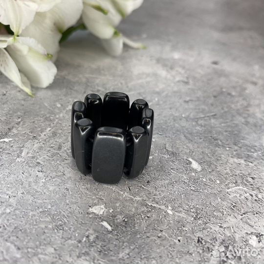 Кольцо из натурального Шунгита безразмерное