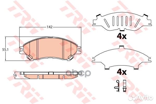 Колодки тормозные GDB3633 TRW
