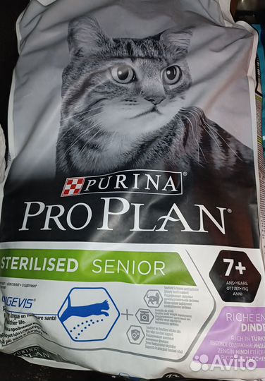 Корм для кошек PRO plan Sterilised 7+, 10 кг