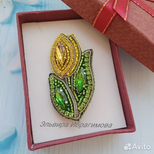 Брошь * Тюльпан *