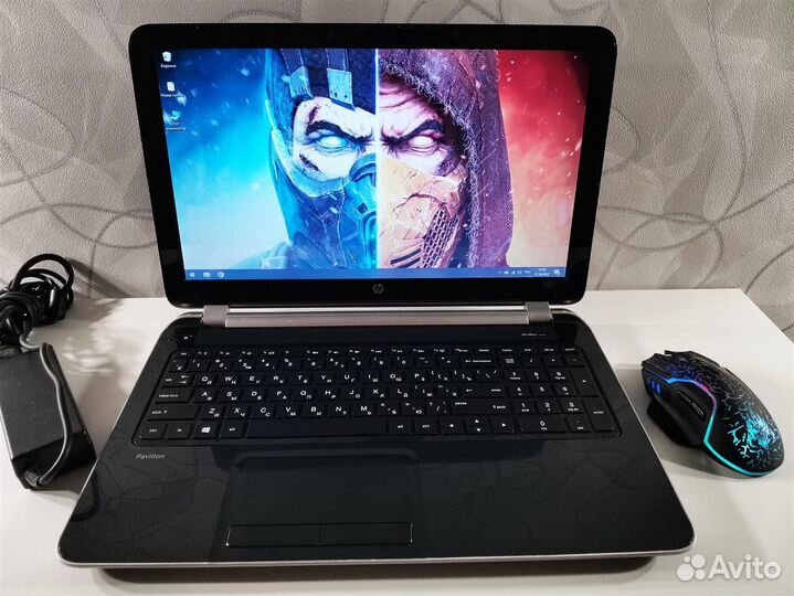 Игровой 12 гиговый HP с 2 видеокартами, 4 ядра