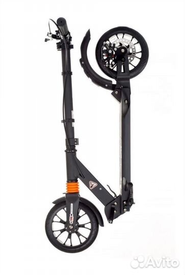 Самокат городской Urban Scooter, 200мм, черный