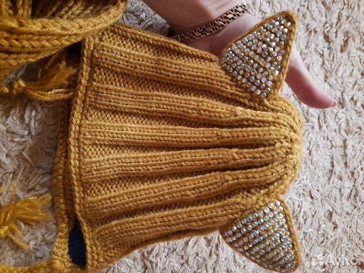 Шапка и шарф, ручная работа