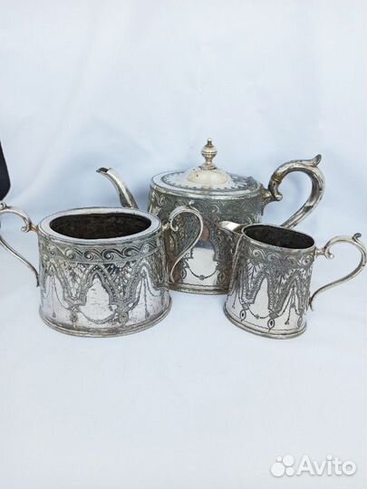 Чайный сервиз, Англия, серебрение, 19 век