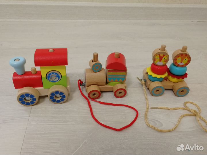 Деревянные каталки, машинки, животные