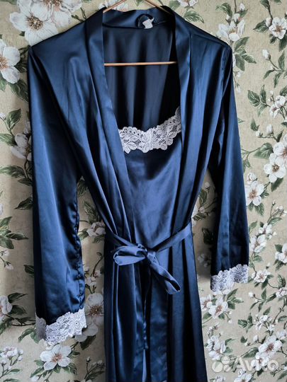 Халат женский шелковый