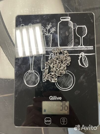 Серебряная цепочка длина 55 ширина 7