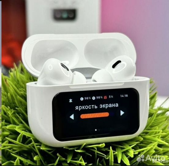 AirPods Pro 2 (экран) с 90% шумоподавлением