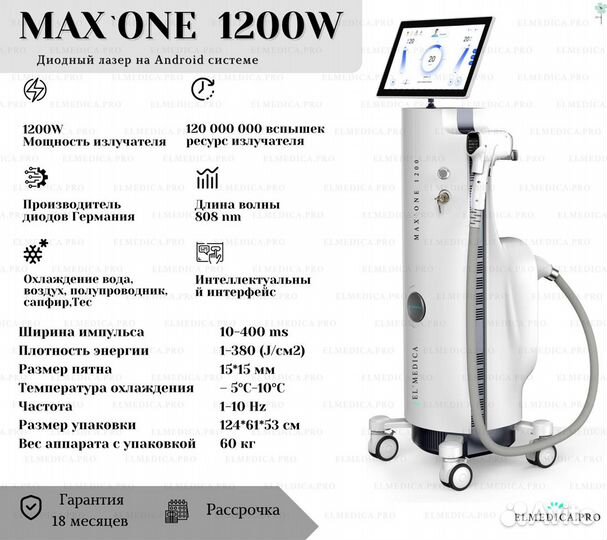 Диодный лазер MaxOne 1200W+ чек лист