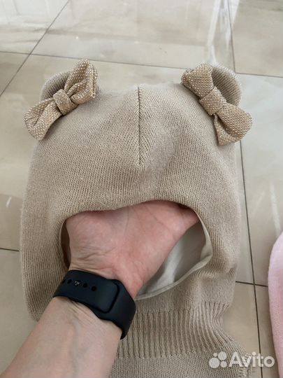 Шапка шлем на девечку