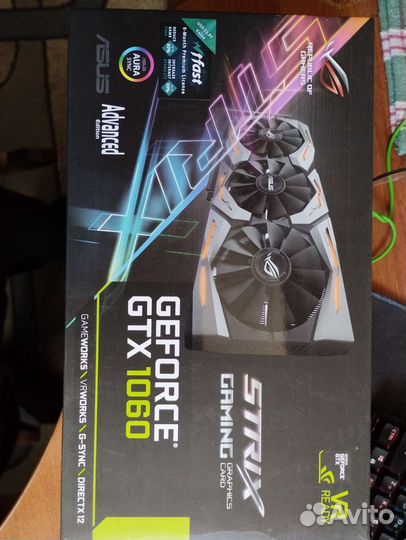 Видеокарта gtx 1060 6gb asus strix