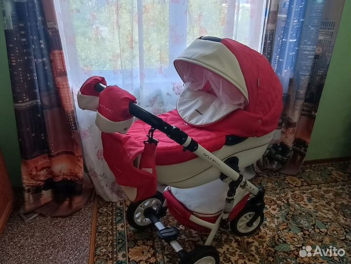 Коляска 2 в 1 riko Bruno red Sport