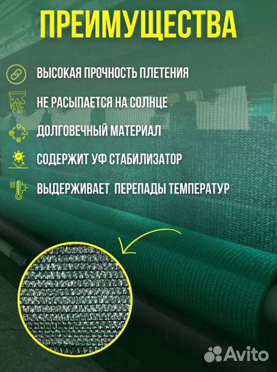 Сетка затеняющая 35, размер 1,5мх12м