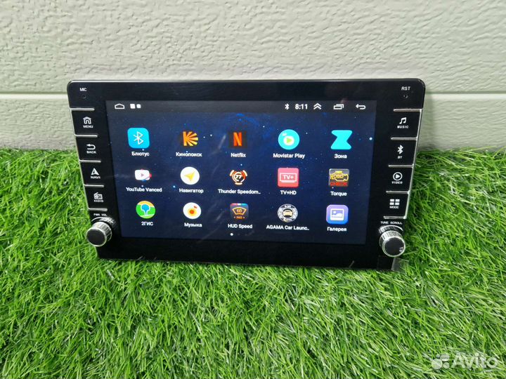 Магнитола Андроид IPS 9дюймов крутилка
