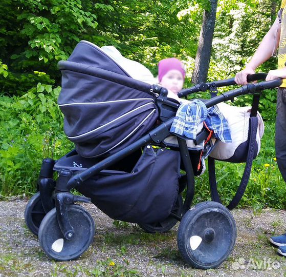 Коляска Tutis Zippy 3в1 черный, до года, до 1,5