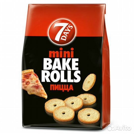 Сухарики 7 Дейс (7Days) Мини Bake Rolls Пицца 80г