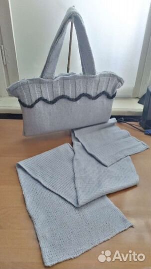 Cумка вязаная с шарфом