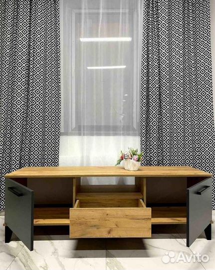 Тумба под тв с полками