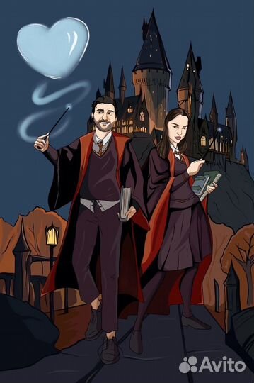 Портрет в стиле Симпсонов, Гарри Поттер и тд