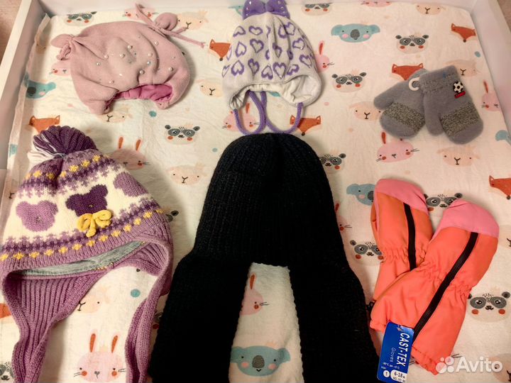 Шапка и варежки для девочки