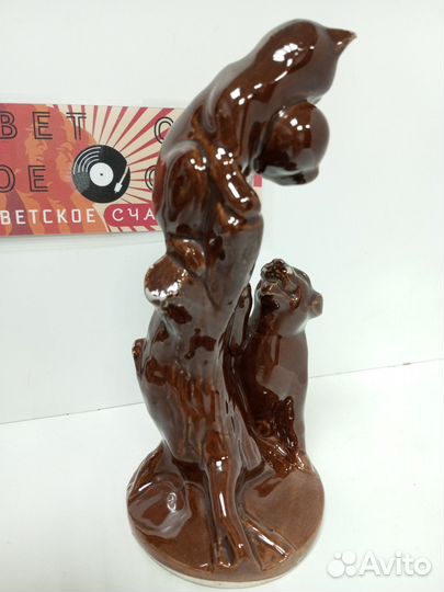 Статуэтка Кот и Пес керамика СССР (сколы )