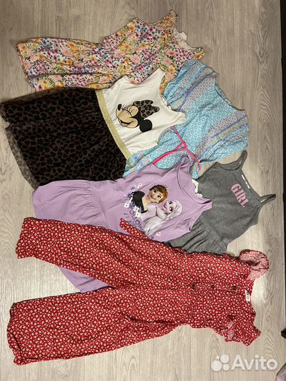 Летние вещи на девочку пакетом 122/128