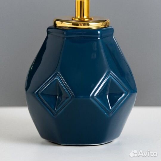 Настольная лампа 'Алес' Е14 40Вт синий 13х13х25 см