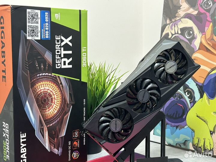 Видеокарта RTX 3060ti 8gb Gigabyte Gaming