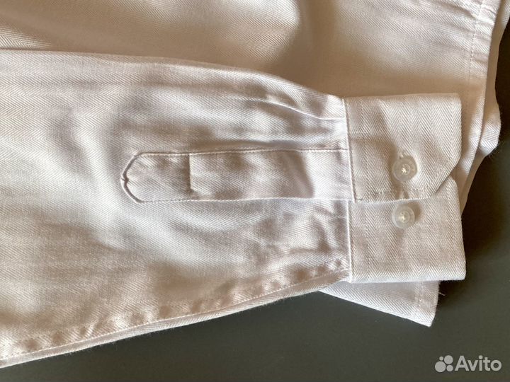 Рубашка для мальчика 134 белая новая