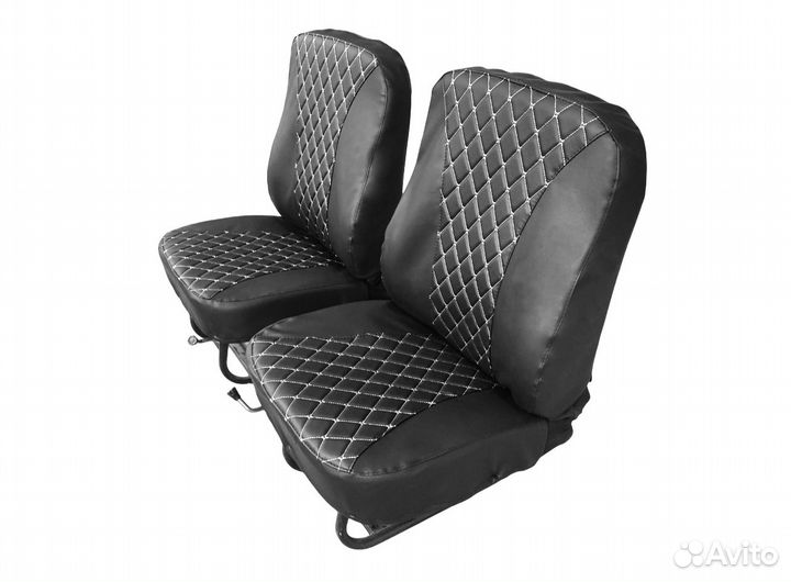Чехлы на передние сиденья люкс на УАЗ 452,469 черн