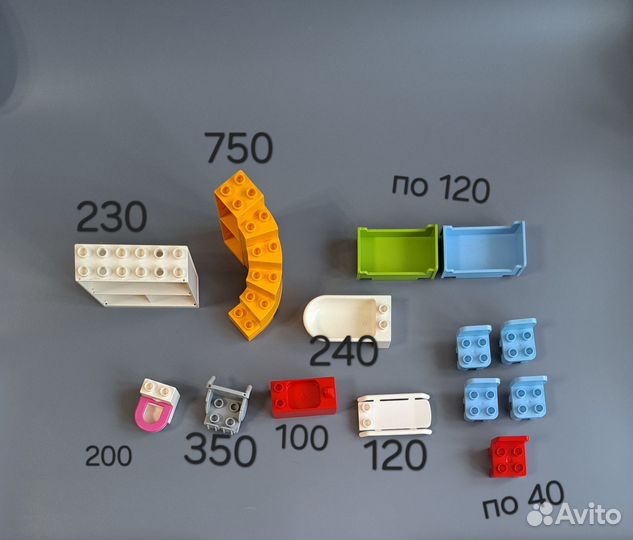 Lego Duplo поштучно детали мебель предметы быта