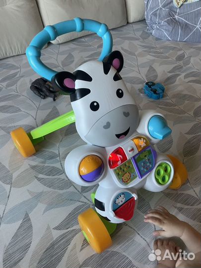 Ходунки каталка fisher price зебра