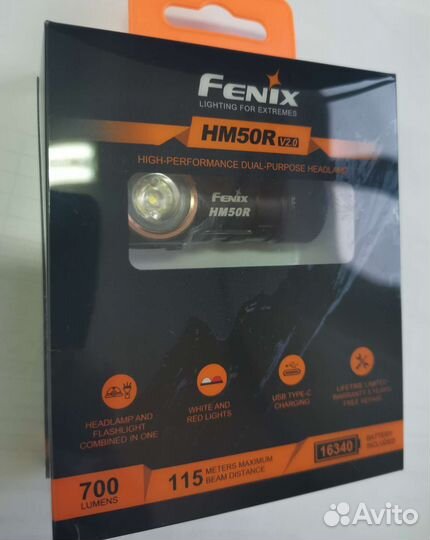 Налобный фонарь fenix hm50r v2.0