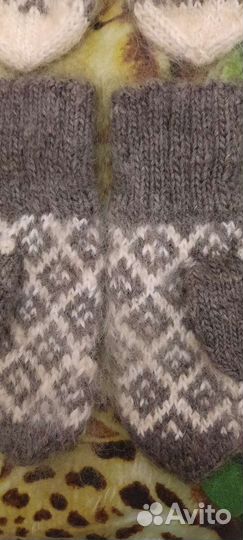 Варежки пуховые новые