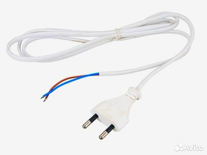 Сетевой шнур/кабель белый 1,5 м с вилкой