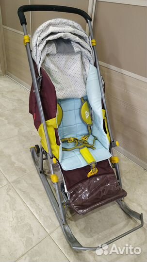 Санки-коляска ника детям 7