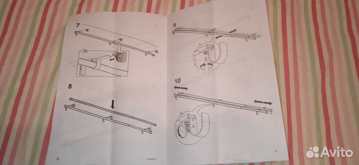 Гардина икеа для штор настенная 1,2 - 2,1 метра