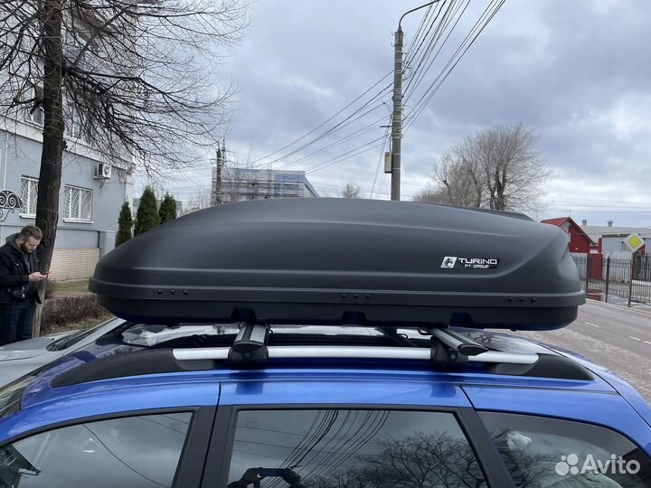 Автобокс Turino-1 410 литров черный на Kalina