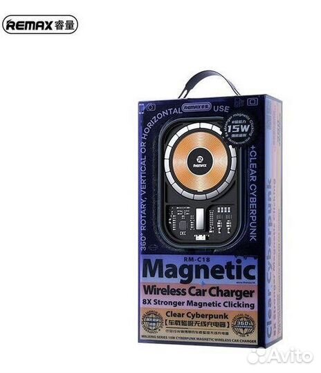 Держатель в Авто с зарядкой MagSafe Remax