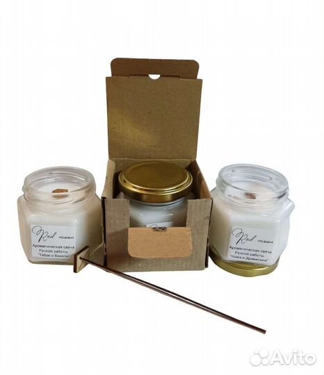 Ароматические свечи ручной работы, кокосовый воск