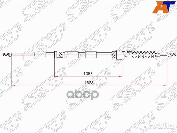 Трос ручного тормоза skoda octavia (1U2) 96-00