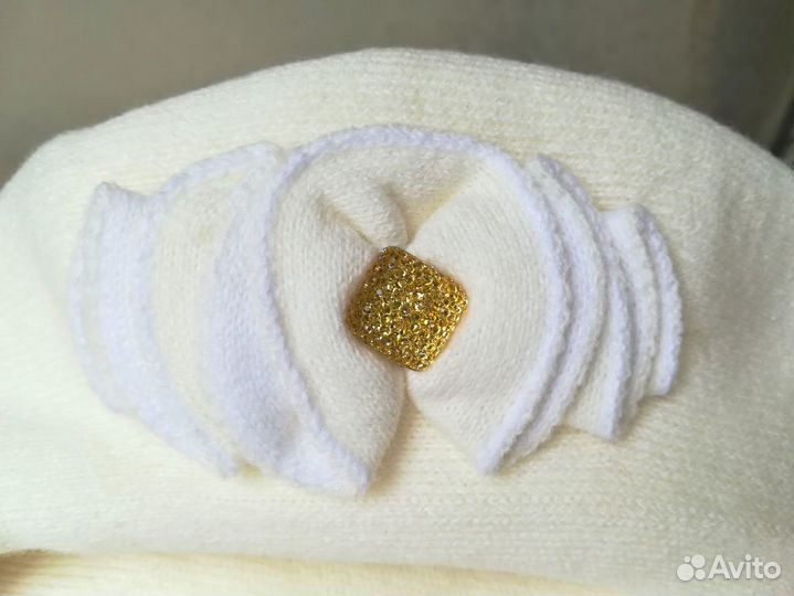 Берет шапка и перчатки (новые)