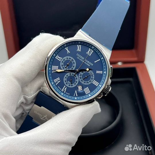 Мужские кварцевые часы Ulysse Nardin синие