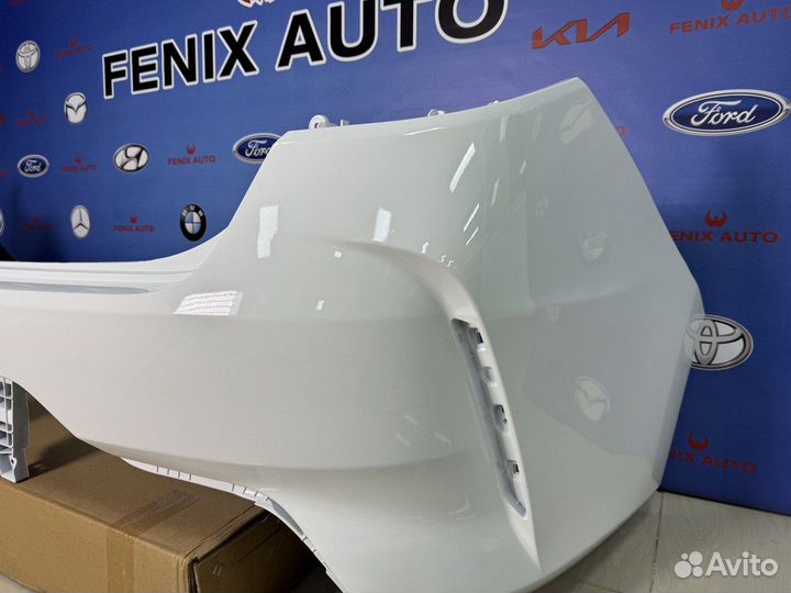 4 Задний бампер Kia Rio 4 от 20-23 г. цвет Белый