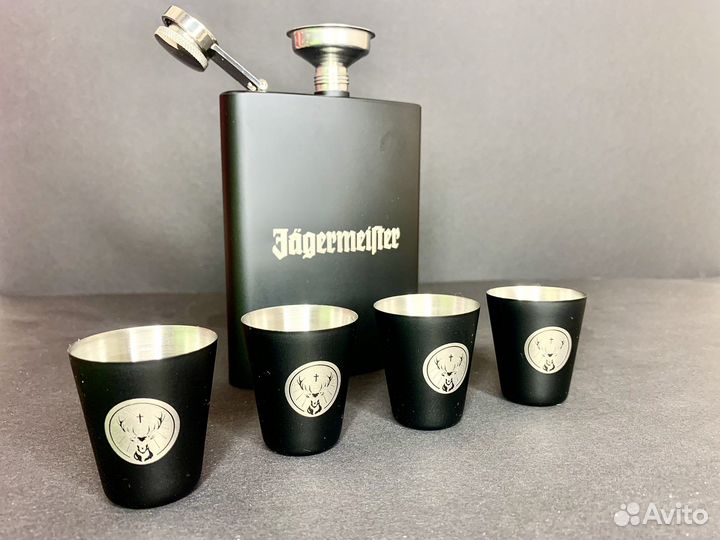 Шоты металл Jagermeister серебро