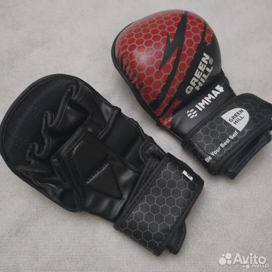 Перчатки для единоборства крабы Green Hill Red