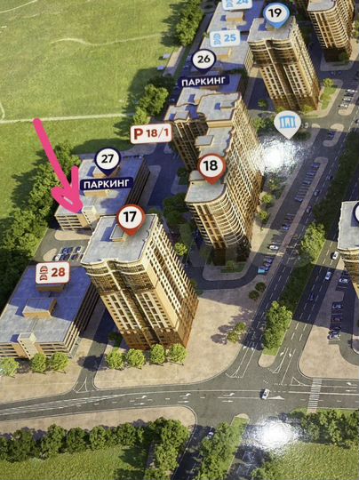 Машиноместо, 13 м²