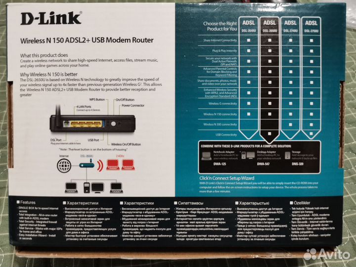 Wi-Fi роутер D-Link DSL-2650U (+adsl)